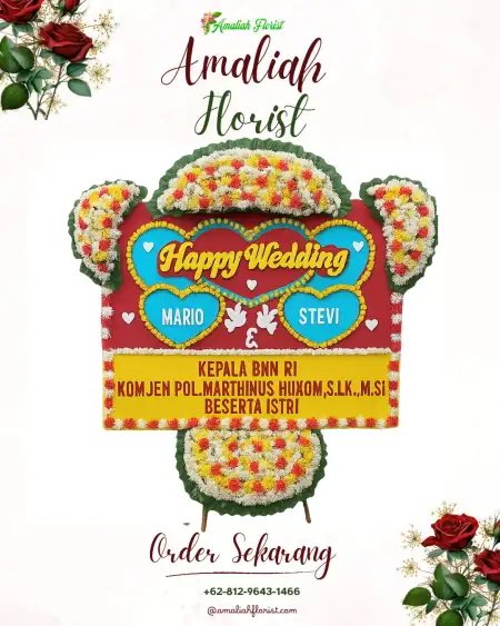 Papan Bunga Pernikahan Sahbandar